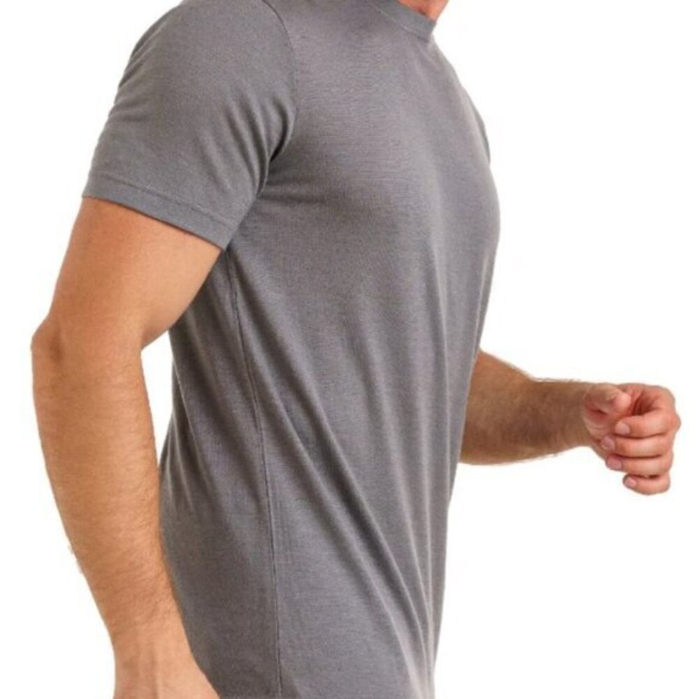 Merino.Tech Men's Gray Casual Travel Short Sleeve T Shirt - Size XL Extra Large